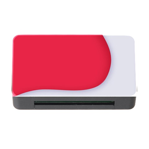 White Red Ripples Memory Card Reader with CF from ArtsNow.com Front