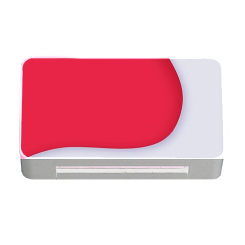 White Red Ripples Memory Card Reader with CF from ArtsNow.com Front