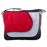 White Red Ripples Messenger Bag