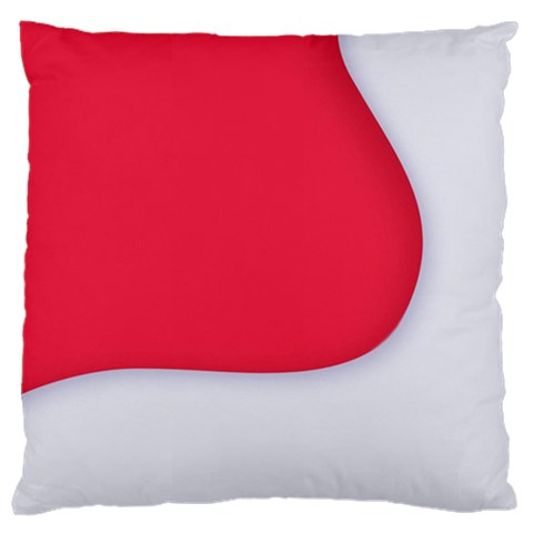 White Red Ripples Large Cushion Case (Two Sides) from ArtsNow.com Front