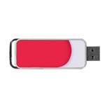 White Red Ripples Portable USB Flash (One Side)