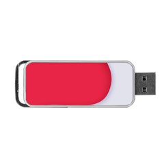 White Red Ripples Portable USB Flash (Two Sides) from ArtsNow.com Front