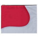 White Red Ripples Cosmetic Bag (XXXL)