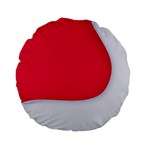 White Red Ripples Standard 15  Premium Round Cushions