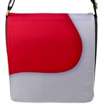 White Red Ripples Flap Closure Messenger Bag (S)