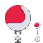 White Red Ripples Stainless Steel Nurses Watch