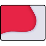 White Red Ripples Two Sides Fleece Blanket (Medium)