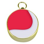 White Red Ripples Gold Compasses