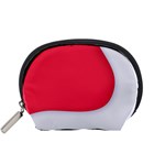 White Red Ripples Accessory Pouch (Small)