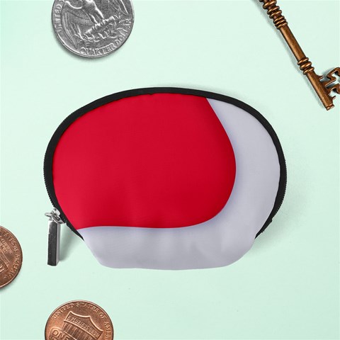 White Red Ripples Accessory Pouch (Small) from ArtsNow.com Back