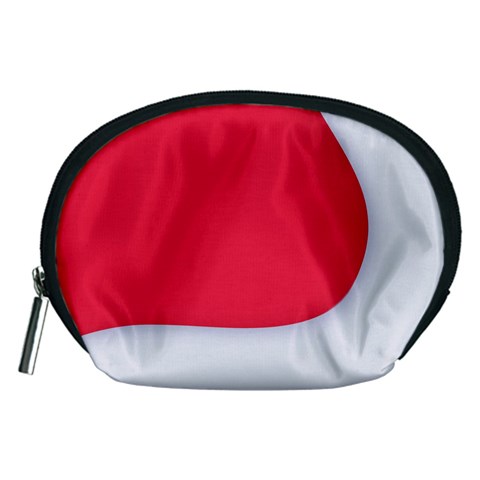 White Red Ripples Accessory Pouch (Medium) from ArtsNow.com Front