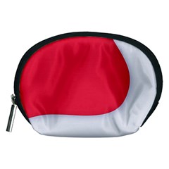 White Red Ripples Accessory Pouch (Medium) from ArtsNow.com Front