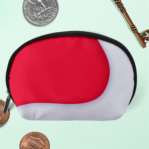 White Red Ripples Accessory Pouch (Large) from ArtsNow.com Back