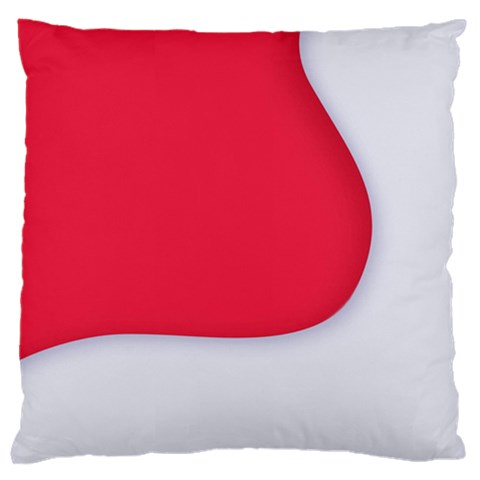 White Red Ripples Standard Premium Plush Fleece Cushion Case (One Side) from ArtsNow.com Front