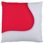 White Red Ripples Large Premium Plush Fleece Cushion Case (One Side)