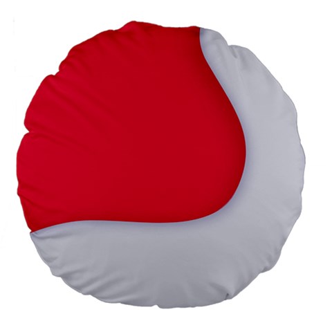 White Red Ripples Large 18  Premium Flano Round Cushions from ArtsNow.com Front