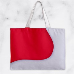 White Red Ripples Zipper Mini Tote Bag from ArtsNow.com Front