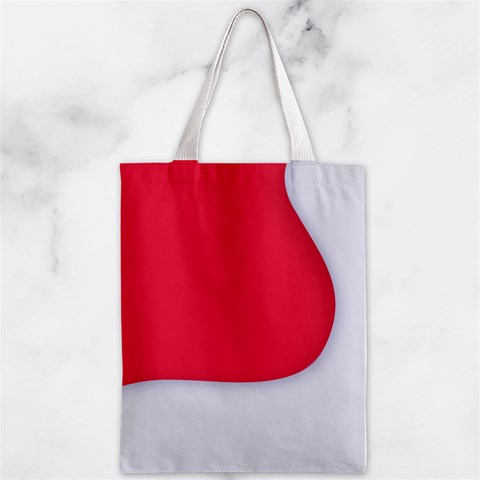 White Red Ripples Zipper Classic Tote Bag from ArtsNow.com Front