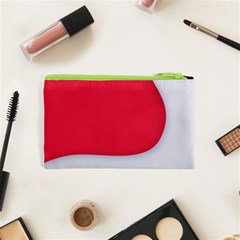 White Red Ripples Cosmetic Bag (XS) from ArtsNow.com Back