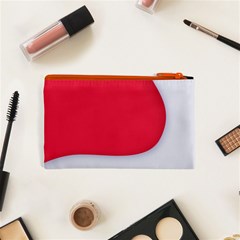 White Red Ripples Cosmetic Bag (XS) from ArtsNow.com Back