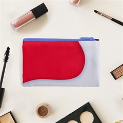 White Red Ripples Cosmetic Bag (XS) from ArtsNow.com Back