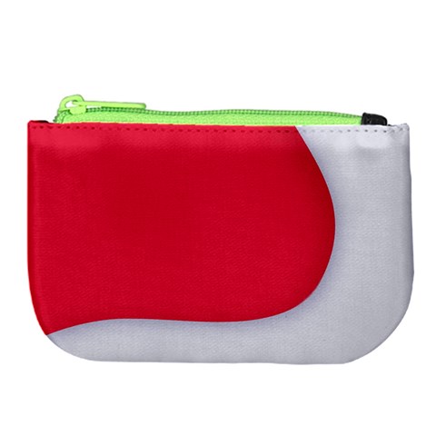 White Red Ripples Large Coin Purse from ArtsNow.com Front