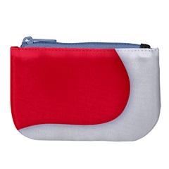 White Red Ripples Large Coin Purse from ArtsNow.com Front