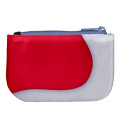 White Red Ripples Large Coin Purse from ArtsNow.com Back