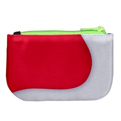 White Red Ripples Large Coin Purse from ArtsNow.com Back