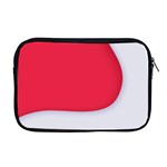 White Red Ripples Apple MacBook Pro 17  Zipper Case