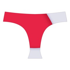 White Red Ripples Cross Back Hipster Bikini Set from ArtsNow.com Front Under