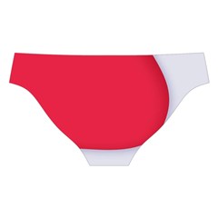 White Red Ripples Cross Back Hipster Bikini Set from ArtsNow.com Back Under