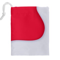 White Red Ripples Drawstring Pouch (4XL) from ArtsNow.com Back