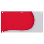 White Red Ripples Banner and Sign 4  x 2 