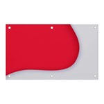 White Red Ripples Banner and Sign 5  x 3 