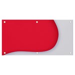 White Red Ripples Banner and Sign 6  x 3 