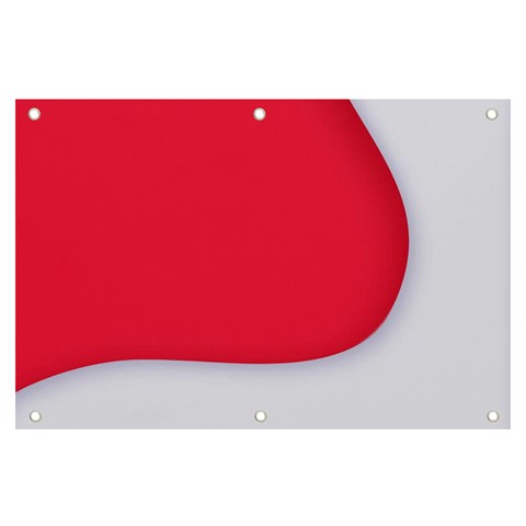 White Red Ripples Banner and Sign 6  x 4  from ArtsNow.com Front