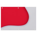 White Red Ripples Banner and Sign 6  x 4 