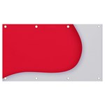 White Red Ripples Banner and Sign 7  x 4 