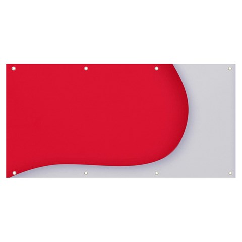 White Red Ripples Banner and Sign 8  x 4  from ArtsNow.com Front