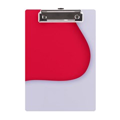 White Red Ripples A5 Acrylic Clipboard from ArtsNow.com Front