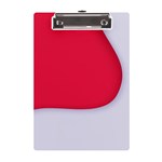 White Red Ripples A5 Acrylic Clipboard