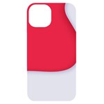 White Red Ripples iPhone 14 Black UV Print Case