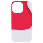 White Red Ripples iPhone 14 Pro Max Black UV Print Case