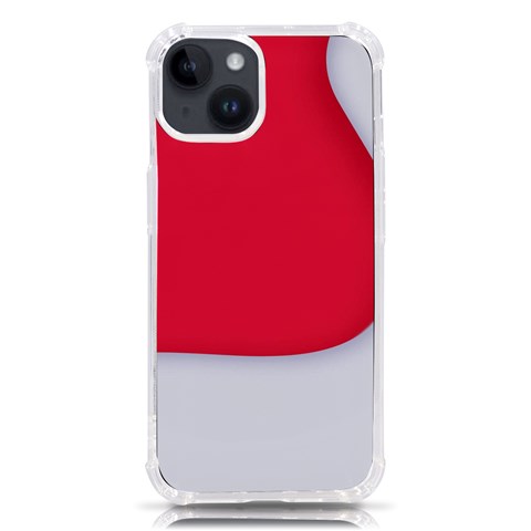 White Red Ripples iPhone 14 TPU UV Print Case from ArtsNow.com Front