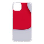 White Red Ripples iPhone 14 Plus TPU UV Print Case