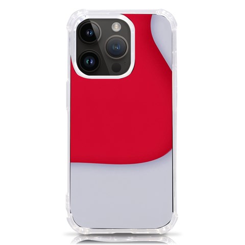 White Red Ripples iPhone 14 Pro TPU UV Print Case from ArtsNow.com Front