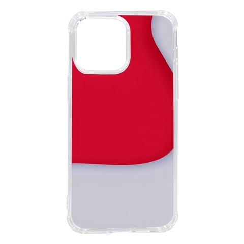 White Red Ripples iPhone 14 Pro Max TPU UV Print Case from ArtsNow.com Front