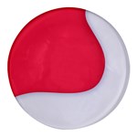 White Red Ripples Round Glass Fridge Magnet (4 pack)