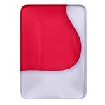 White Red Ripples Rectangular Glass Fridge Magnet (4 pack)